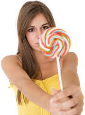 Lady with lollipop